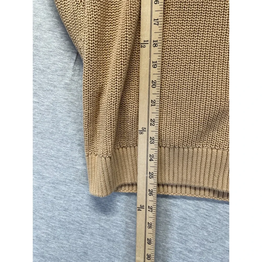 The Children's Place Dad And Me 1/4 Zip Sweater Boys L (10/12) Tan Sherpa Collar